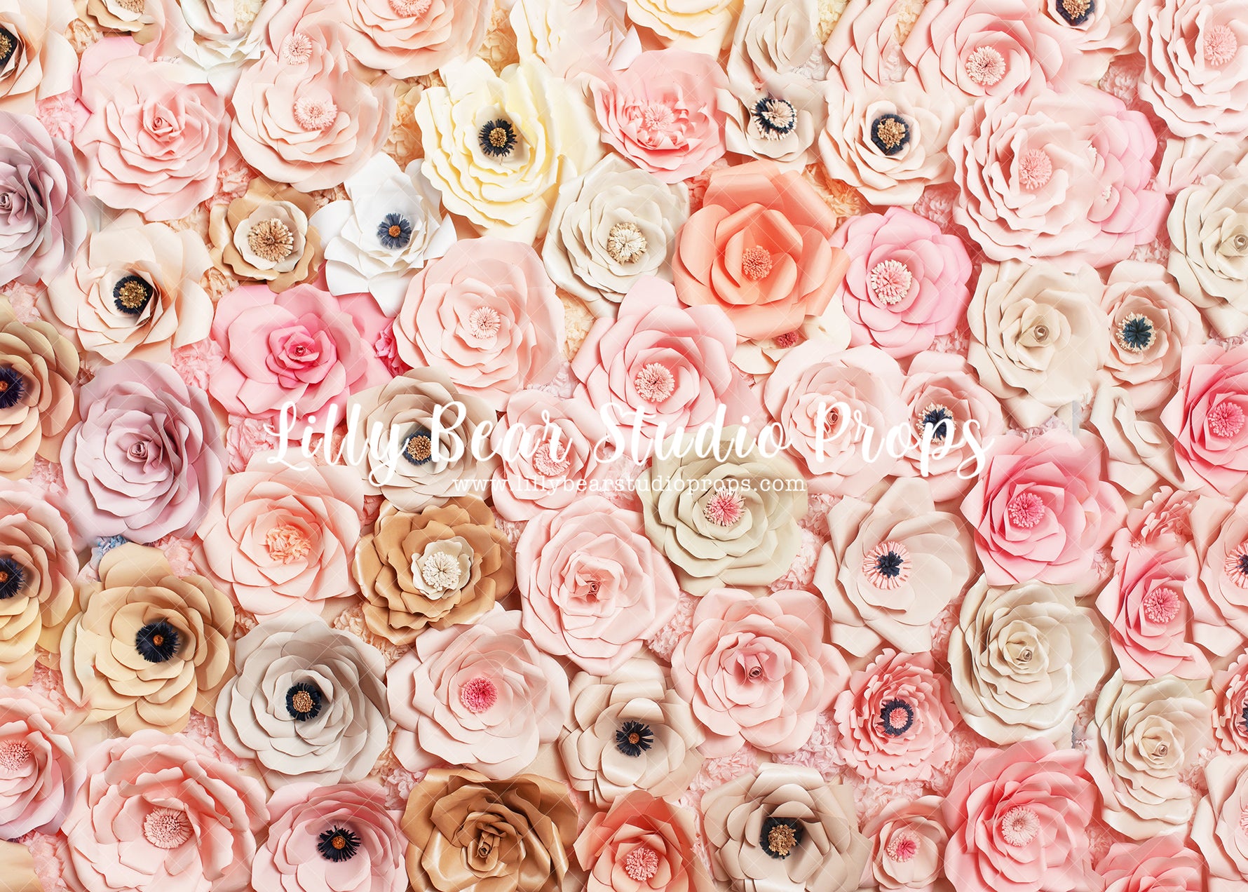 Flower Power - Lilly Bear Studio Props, flower, flower power, flower wall, paper flowers, pink flowers, spring flowers