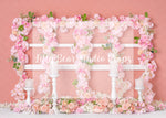 Pink Floral Window - Lilly Bear Studio Props, boho pink, dusty pink, fabric, fine art, floral, floral balloon garland, floral balloons, floral pink, girls, hand painted, pink and blue, pink floral, pink flower, pink flowers, poly, vinyl