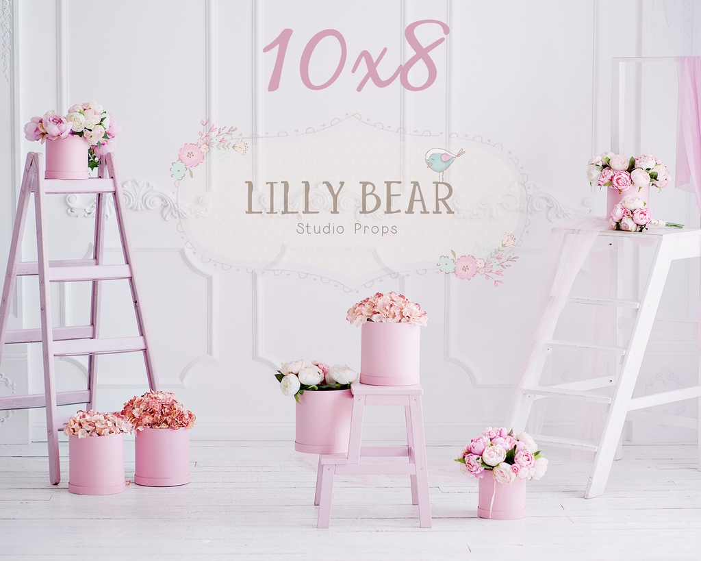 Flowers and Ladders by Lilly Bear Studio Props sold by Lilly Bear Studio Props, FABRICS - floral - flowers - ladder - p