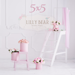 Flowers and Ladders by Lilly Bear Studio Props sold by Lilly Bear Studio Props, FABRICS - floral - flowers - ladder - p
