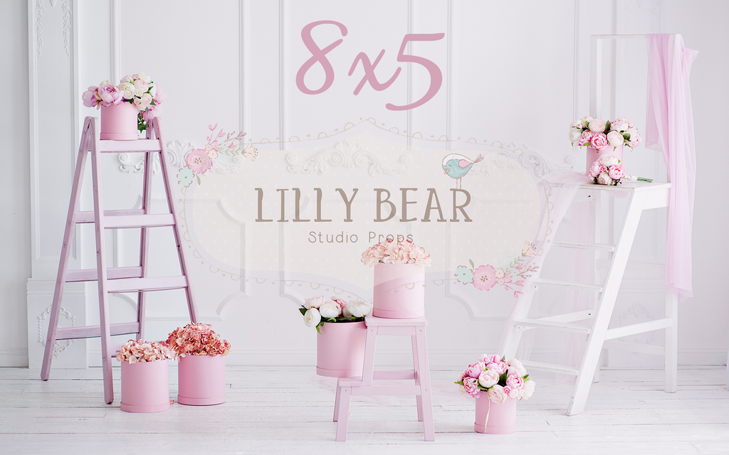Flowers and Ladders by Lilly Bear Studio Props sold by Lilly Bear Studio Props, FABRICS - floral - flowers - ladder - p