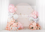 Fluttering Balloons - Lilly Bear Studio Props, ballet, balloons, butterfly, butterfly balloons, butterfly flowers, canopy, FABRICS, floral, flowers, girl flowers, one, peonies, pink, pink balloons, pink canopy, pink floral, pink girl, purple balloons, white balloons