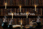 Forbidden Section by Jessica Ruth Photography sold by Lilly Bear Studio Props, books - bookshelf - candles - colours