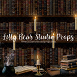 Forbidden Section by Jessica Ruth Photography sold by Lilly Bear Studio Props, books - bookshelf - candles - colours