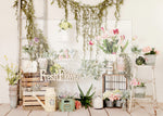 Fresh Flower Corner - Lilly Bear Studio Props, boho spring, FABRICS, flower barn doors, flower garden, flower ladder, flower stand, fresh flowers, garden, spanish moss, spring, spring garden, spring mini, spring time, springtime, sprintime, tulips, watering can