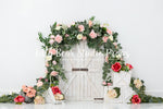 Fresh Flower Doorway by Karissa Knowles Photography sold by Lilly Bear Studio Props, bloom - blush - floral - flower