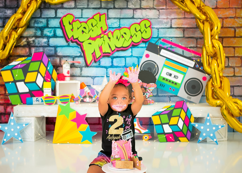 Fresh Princess - Lilly Bear Studio Props, 90's, 90s tv, bel air, boom box, chain, fresh, fresh prince, fresh prince of bel air, fresh princess, gold chain, graffiti, hip hop, rap, rapper, retro, retro music, retro tv, roller skate, rubix cube, stars, stereo