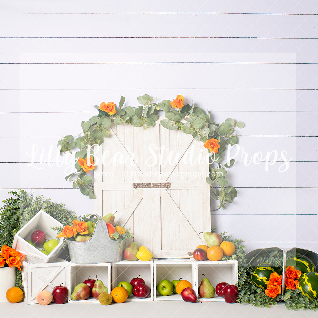 Fresh and Fruity - Lilly Bear Studio Props, barn door, bird, birds, FABRICS, fresh fruit, fruit, fruit market, little flower shop, spring, spring garden