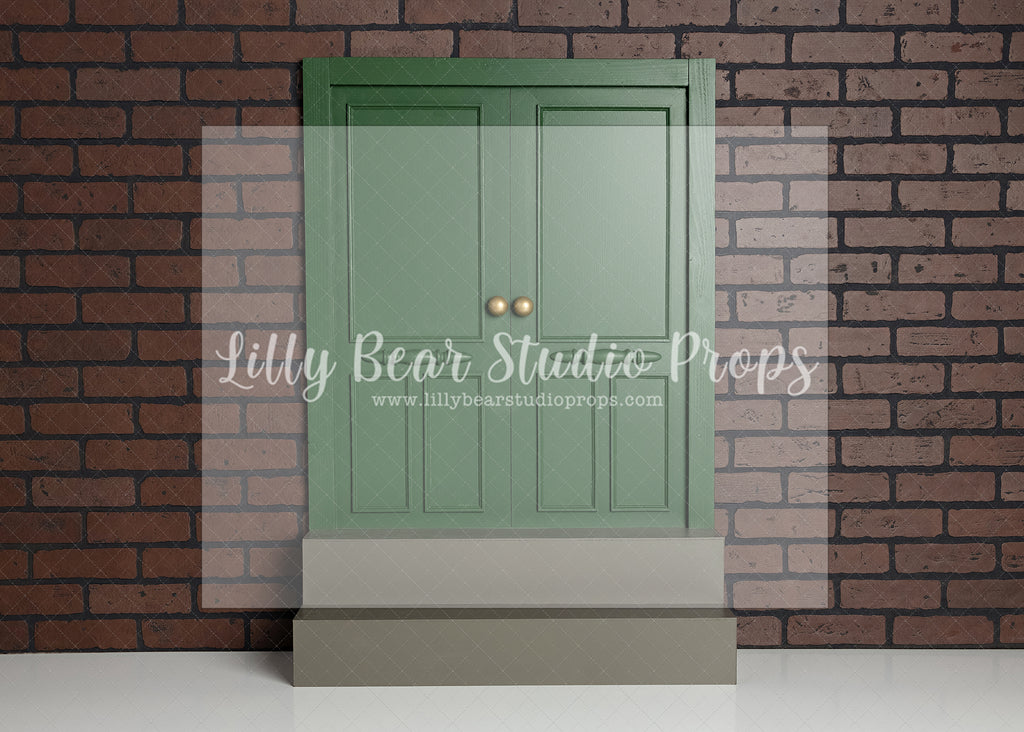 Friendly Street Door - Lilly Bear Studio Props, green door, sesame street