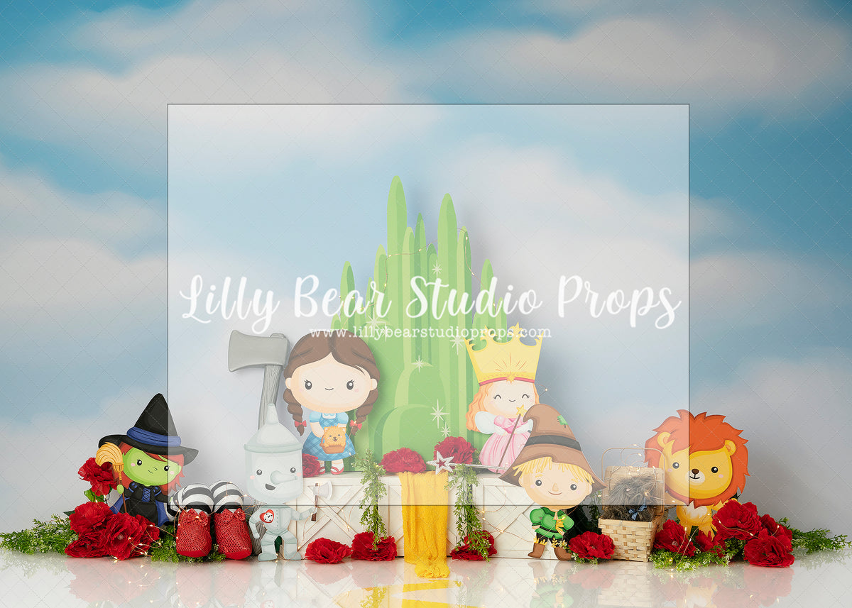 Friends on the Yellow Brick Road - Lilly Bear Studio Props, Dorthey, good witch, lion, over the rainbow, oz, oz entrance, rainbows, scarecrow, somewhere over the rainbow, the wizard of oz, welcome to oz, wicked witch, wizard of oz