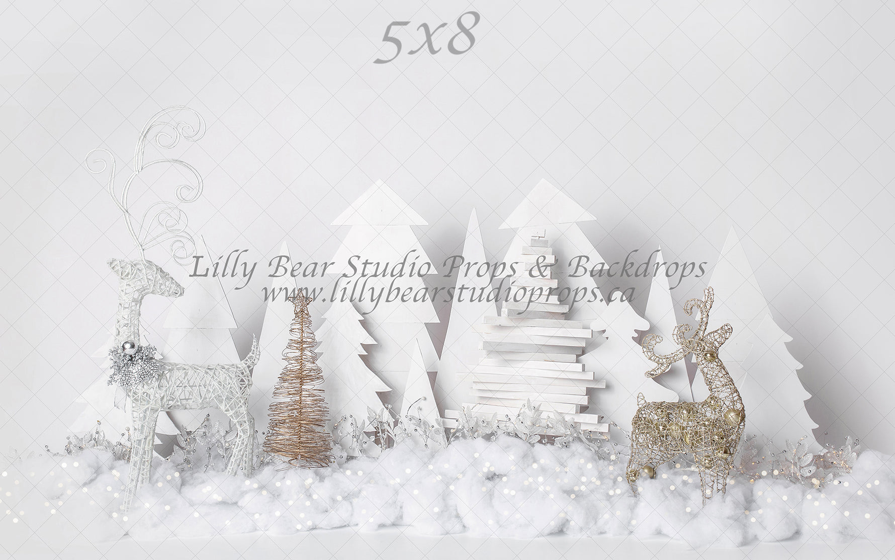 Frosted Forest Lights by EllaBean sold by Lilly Bear Studio Props, boys - cake smash - FABRICS - forest - frosted - gir
