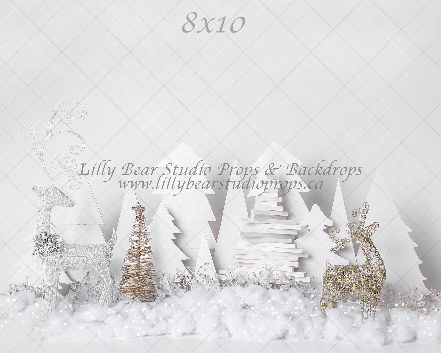 Frosted Forest Lights by EllaBean sold by Lilly Bear Studio Props, boys - cake smash - FABRICS - forest - frosted - gir
