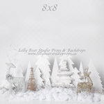 Frosted Forest Lights by EllaBean sold by Lilly Bear Studio Props, boys - cake smash - FABRICS - forest - frosted - gir