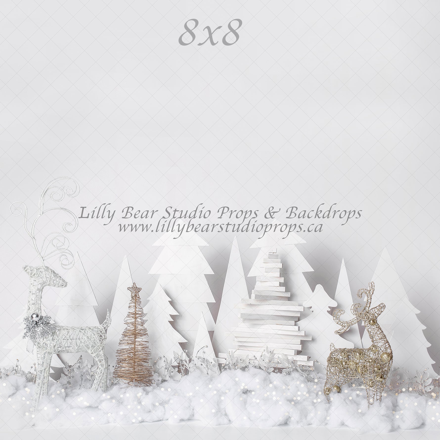 Frosted Forest Lights by EllaBean sold by Lilly Bear Studio Props, boys - cake smash - FABRICS - forest - frosted - gir