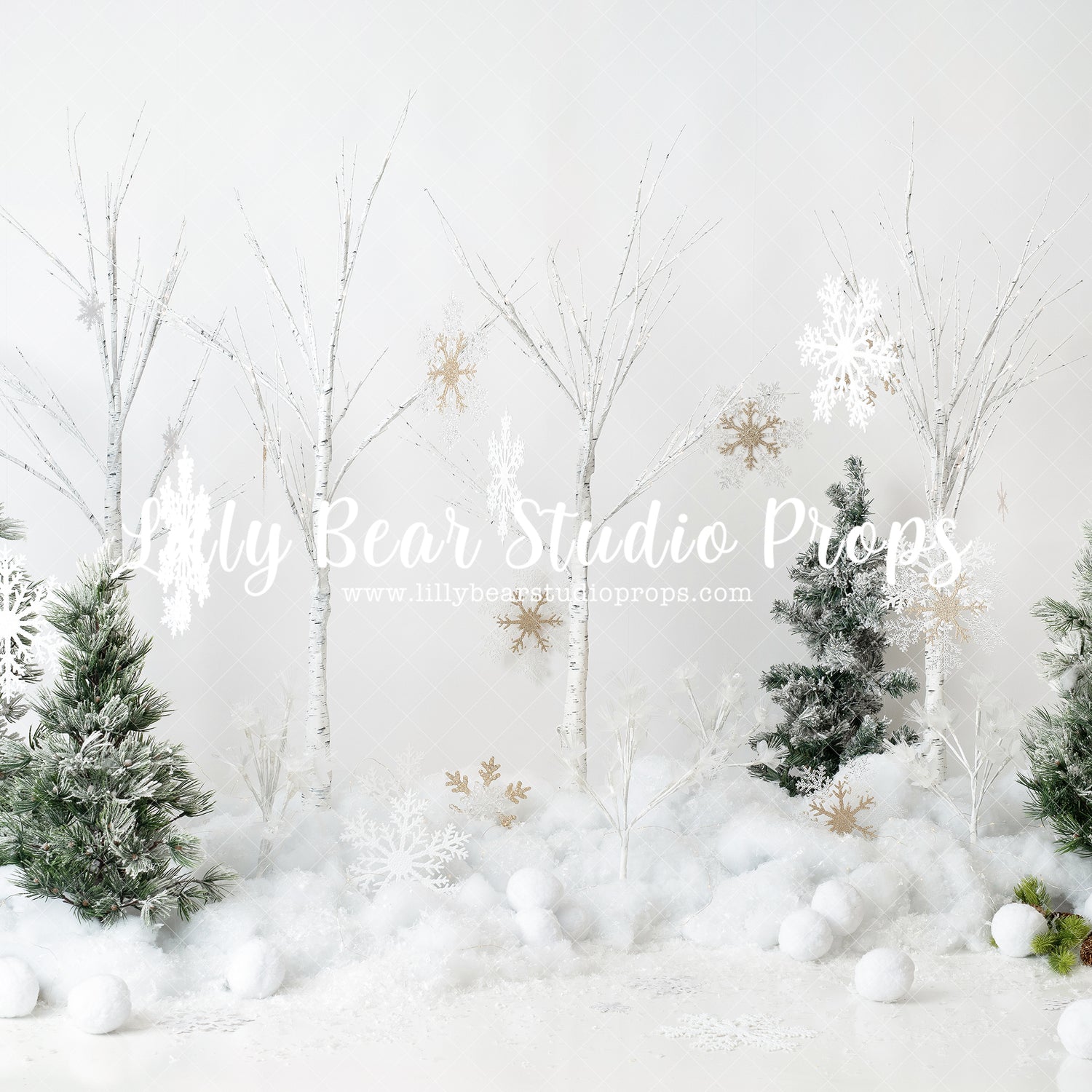 Frosted Winter - Lilly Bear Studio Props, boys, cake smash, FABRICS, forest, frosted, girls, white, winter
