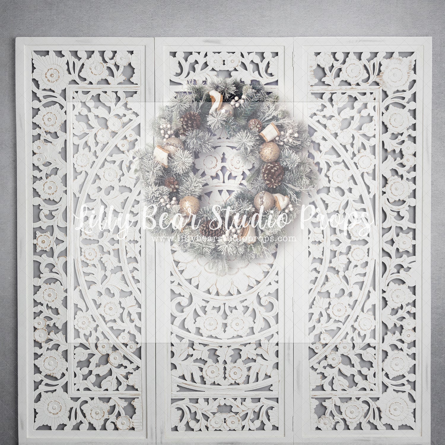 Frosty Headboard - Lilly Bear Studio Props, christmas, Cozy, Decorated, Festive, Giving, Holiday, Holy, Hopeful, Joyful, Merry, Peaceful, Peacful, Red & Green, Seasonal, Winter, Xmas, Yuletide