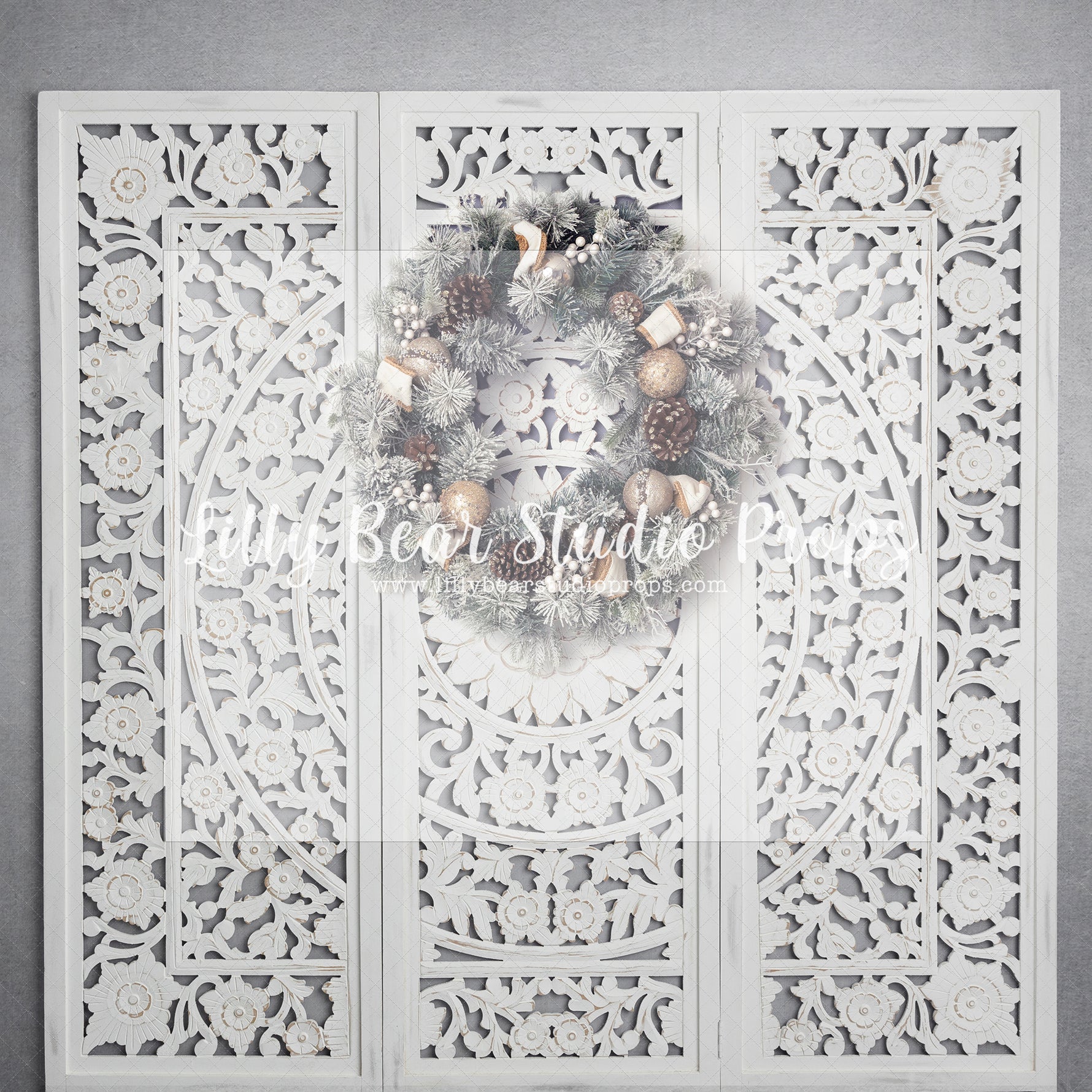Frosty Headboard - Lilly Bear Studio Props, christmas, Cozy, Decorated, Festive, Giving, Holiday, Holy, Hopeful, Joyful, Merry, Peaceful, Peacful, Red & Green, Seasonal, Winter, Xmas, Yuletide