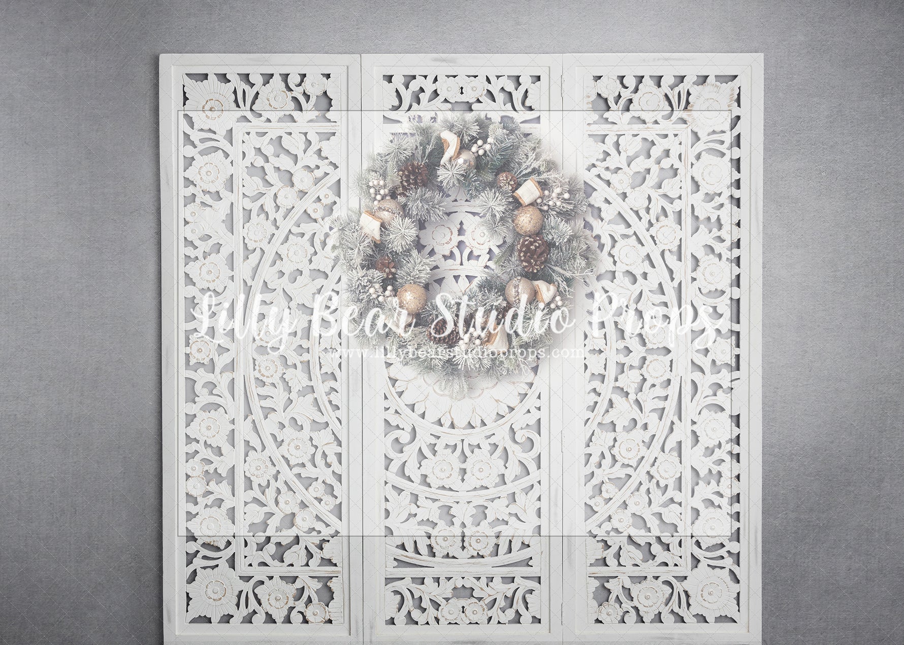 Frosty Headboard - Lilly Bear Studio Props, christmas, Cozy, Decorated, Festive, Giving, Holiday, Holy, Hopeful, Joyful, Merry, Peaceful, Peacful, Red & Green, Seasonal, Winter, Xmas, Yuletide