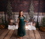 Frosty Holiday Fence - Lilly Bear Studio Props, brick christmas, christmas, holiday, lanters, picket fence, pine trees, white picket fence, winter