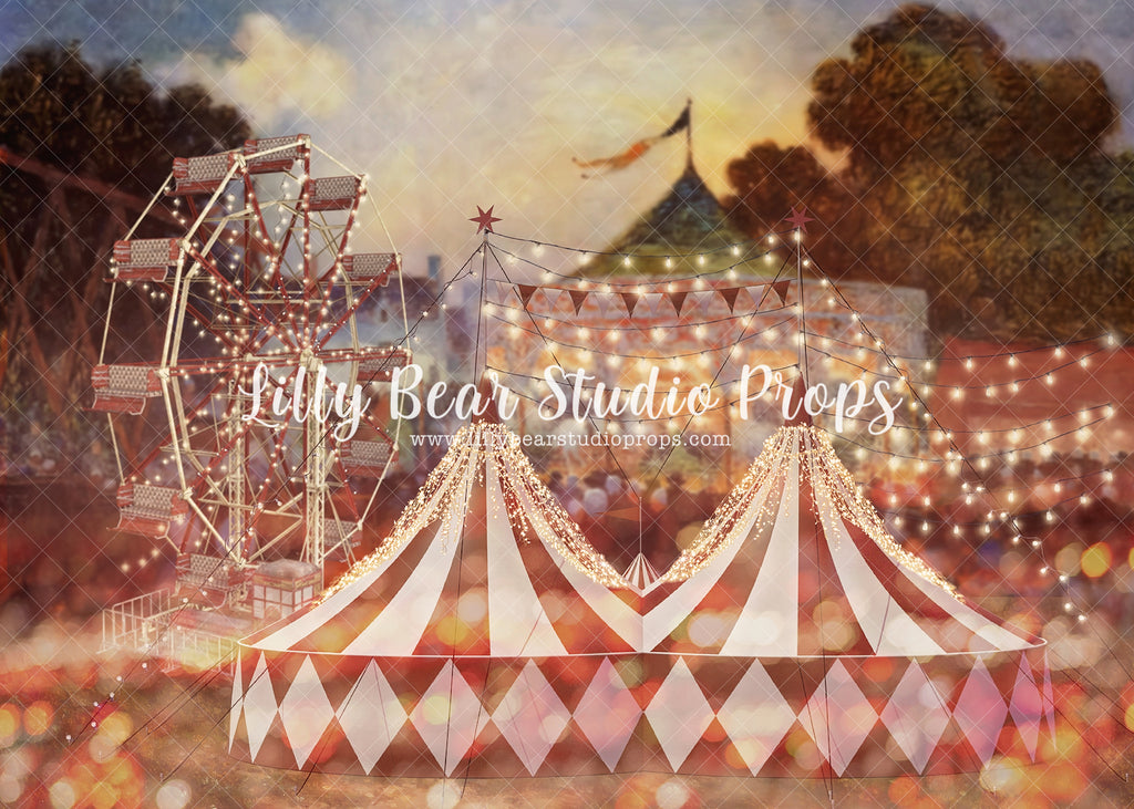 Fun Fair - Lilly Bear Studio Props, circus, circus elephant, circus fair, circus fun, circus horse, circus ride, circus tent, FABRICS, fair, fair ground, fairground, ferris wheel, lets go to the circus, lights, magic circus, rides
