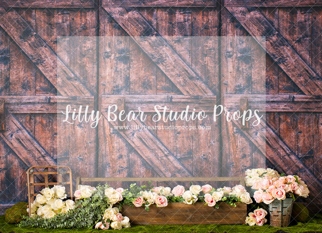 Garden Grows - Lilly Bear Studio Props, FABRICS, flower barn doors, flower garden, spring, spring garden