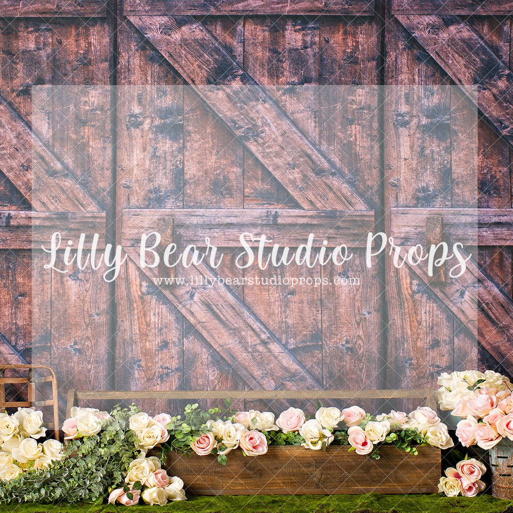 Garden Grows - Lilly Bear Studio Props, FABRICS, flower barn doors, flower garden, spring, spring garden