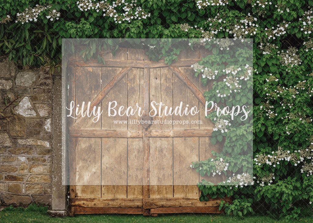 Garden Doors - Lilly Bear Studio Props, barn door, barn doors, door, doors, doorway, FABRICS, floral, florals, flowers, garden, greenery, spring, spring barn doors