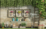 Gardeners Corner by Lilly Bear Studio Props sold by Lilly Bear Studio Props, blue floral - blue flower - blue flowers