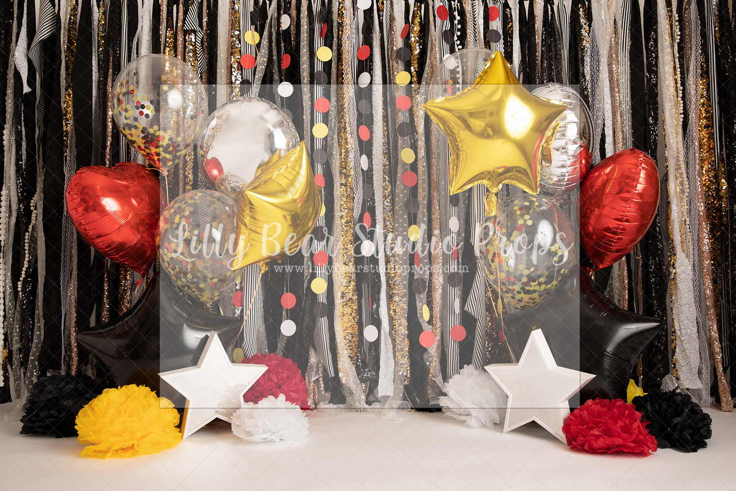 Gatsby Honey Pie - Lilly Bear Studio Props, all stars, balloons, beads, birthday, black and gold stars, black gold, blue, blue and gold, blue and gold balloons, blue balloons, boy birthday, chandelier, crystal beads, gold star, gold star banner, gold stars, gold tassles, mickey mouse, mickey mouse balloons, navy, one, royal, royal gold beads, royalty, star balloon, star balloons, tassles