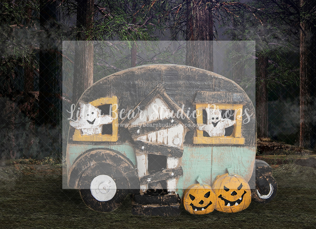 Ghostly Trailer by Santana Nicole Photography - Lilly Bear Studio Props, boy pumpkin, camper, carved pumpkin, FABRICS, fall pumpkins, ghosts, halloween camper, halloween mini, halloween pumpkins, halloween trailer, jack-o-lanter, jack-o-lantern, jack-o-lanterns, jackolantern, little camper, little pumpkin, our little pumpkin, pumpkin, pumpkin is turning one, pumpkin patch, pumpkin smash, pumpkings, pumpkins, VW camper