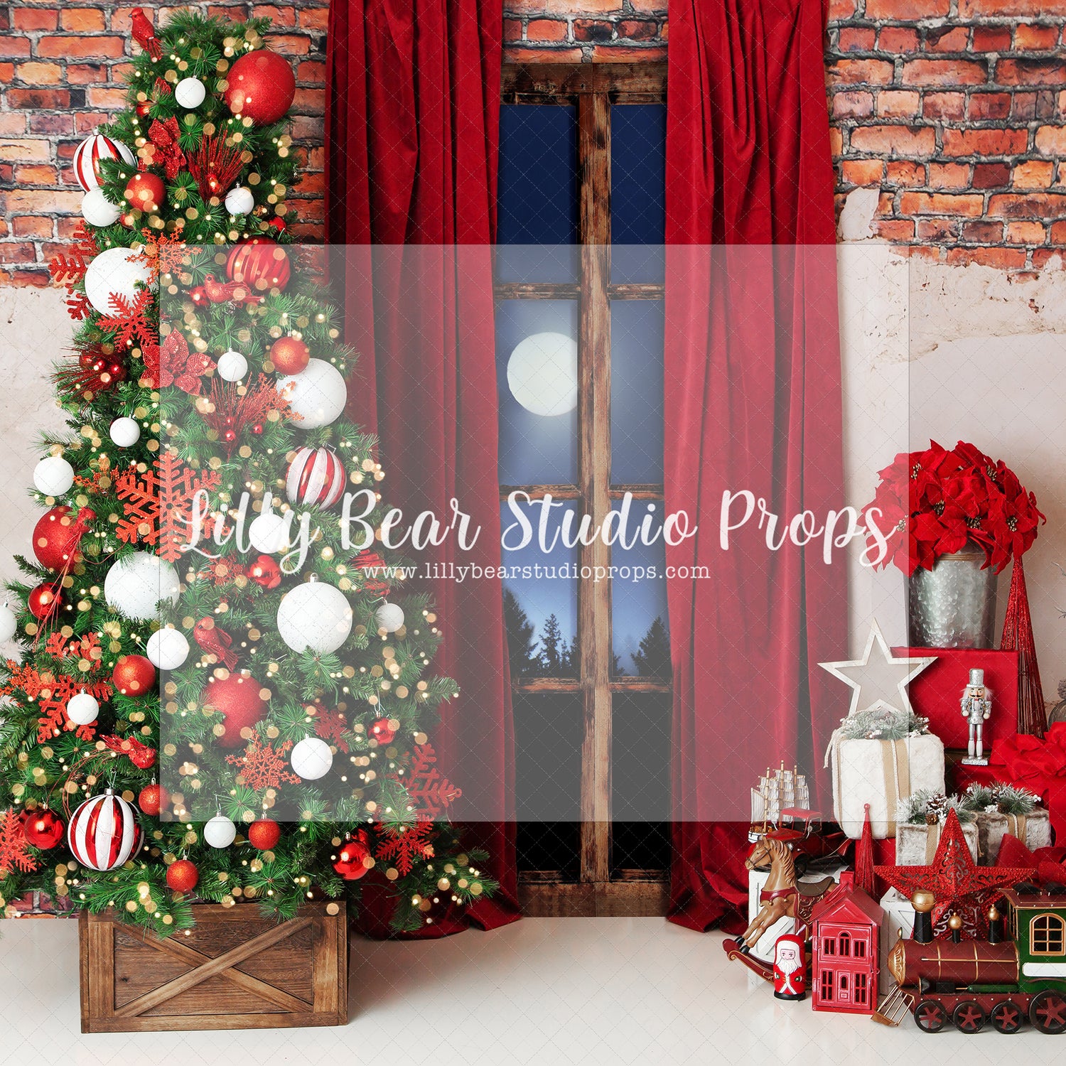 Giftmas Poinsettia Wonder - Lilly Bear Studio Props, christmas, Cozy, Decorated, Festive, Giving, Holiday, Holy, Hopeful, Joyful, Merry, Peaceful, Peacful, Red & Green, Seasonal, Winter, Xmas, Yuletide