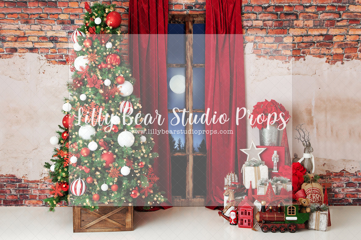 Giftmas Poinsettia Wonder - Lilly Bear Studio Props, christmas, Cozy, Decorated, Festive, Giving, Holiday, Holy, Hopeful, Joyful, Merry, Peaceful, Peacful, Red & Green, Seasonal, Winter, Xmas, Yuletide