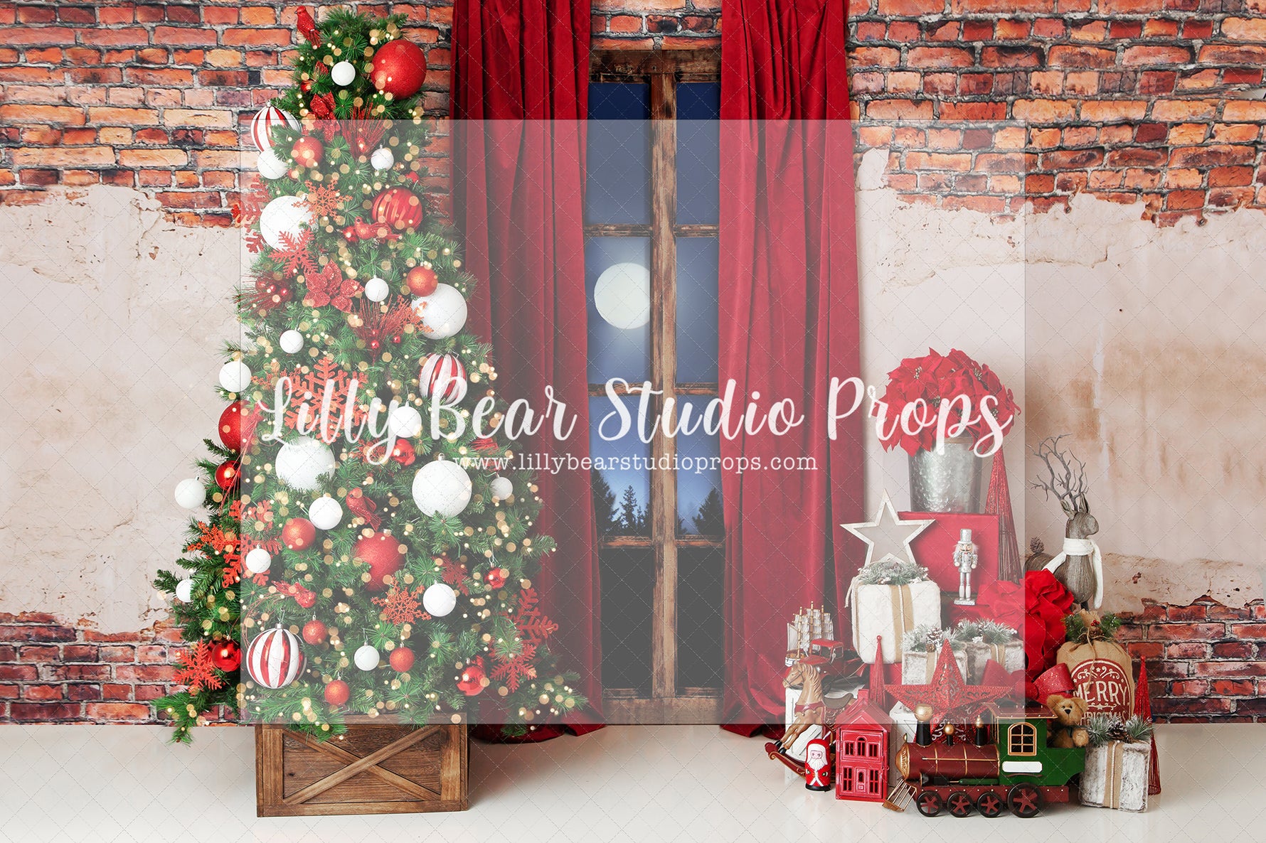 Giftmas Poinsettia Wonder - Lilly Bear Studio Props, christmas, Cozy, Decorated, Festive, Giving, Holiday, Holy, Hopeful, Joyful, Merry, Peaceful, Peacful, Red & Green, Seasonal, Winter, Xmas, Yuletide