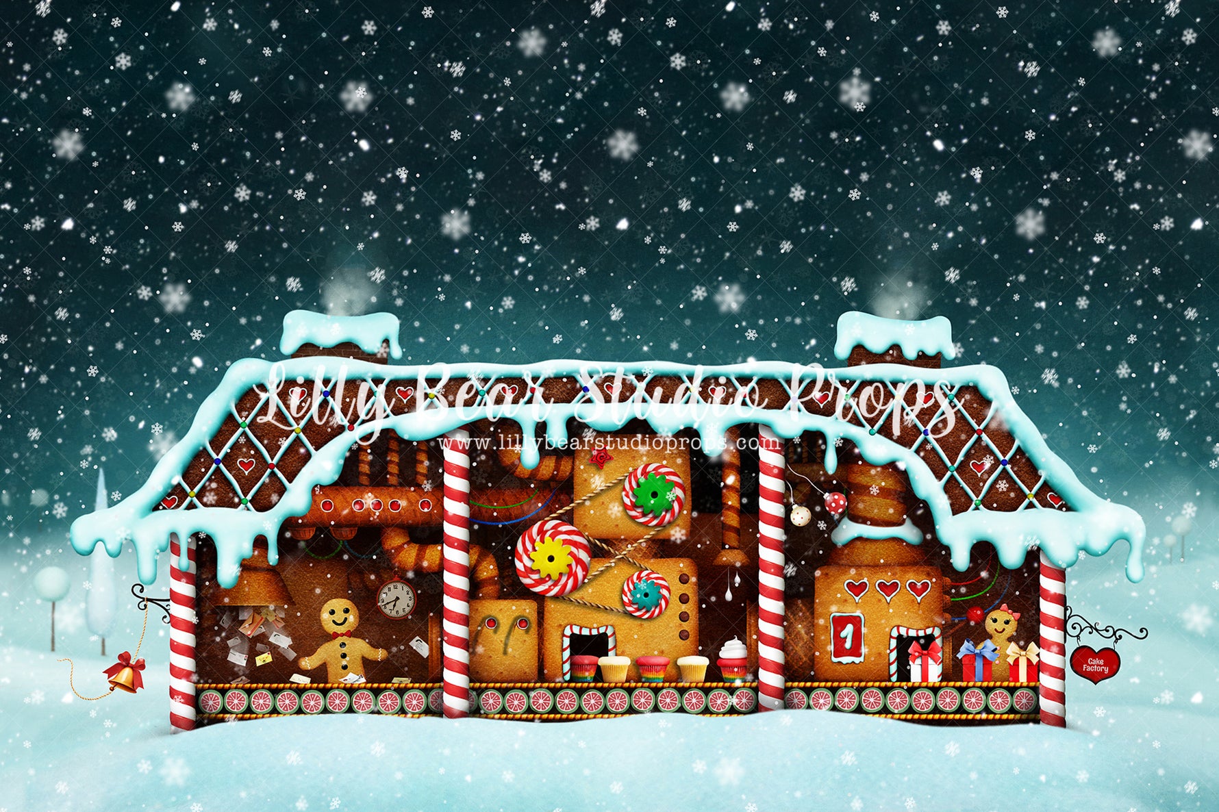 Gingerbread Factory by Lilly Bear Studio Props sold by Lilly Bear Studio Props, christmas - holiday