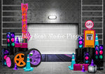 Girls Garage by Brittany Ebany & Co. sold by Lilly Bear Studio Props, car - car shop - cars - Fabric - FABRICS - fence