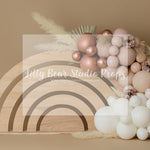 Girly Boho Rainbow - Lilly Bear Studio Props, boho, boho balloon garland, boho balloons, boho chic, boho garland, boho pastel rainbow, boho rainbow, boho rings, boho spring, FABRICS, neutral rainbow, one, pastel rainbow, rainbow, rainbow boho, Scandinavian rainbow, wood rainbow