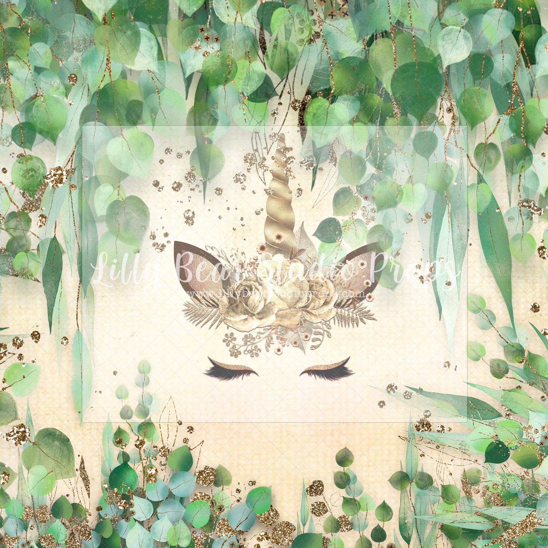 Glam Unicorn - Lilly Bear Studio Props, baby animal, baby deer, baby jungle, bamboo, deer, Fabric, FABRICS, fox, fox turns one, foxing around, giraffe, gold green, into the jungle, jungle, jungle animals, jungle book, jungle leaves, jungle one, jungle palms, jungle party, jungle safari party, jungle vines, jungle wall, jurassic, Jurassic park, one fox, onederland, our little fox, rainforest jungle, welcome to the jungle, wild dino, wild jungle