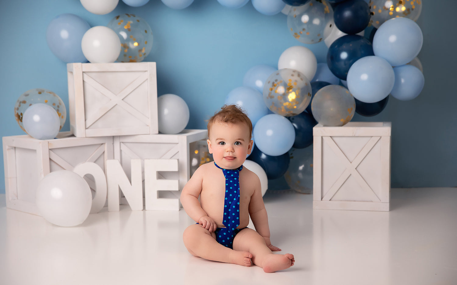 Gold Glitter Blues by OhSoBeauty Photography sold by Lilly Bear Studio Props, balloon - balloon arch - balloon garland