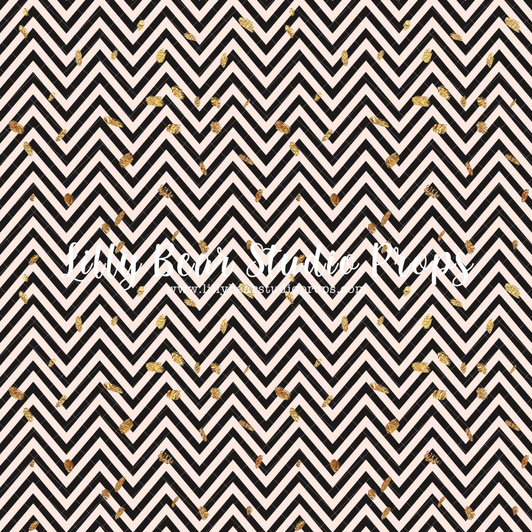 Gold Glitter Chevron - Lilly Bear Studio Props, black chevron, chevron, dots, glitter, glitter dots, gold, gold and black, gold dots, gold glitter, stripes