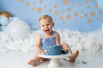 Gold Twinkle Star Balloon Garland by Jessica Ruth Photography sold by Lilly Bear Studio Props, gold stars - little star