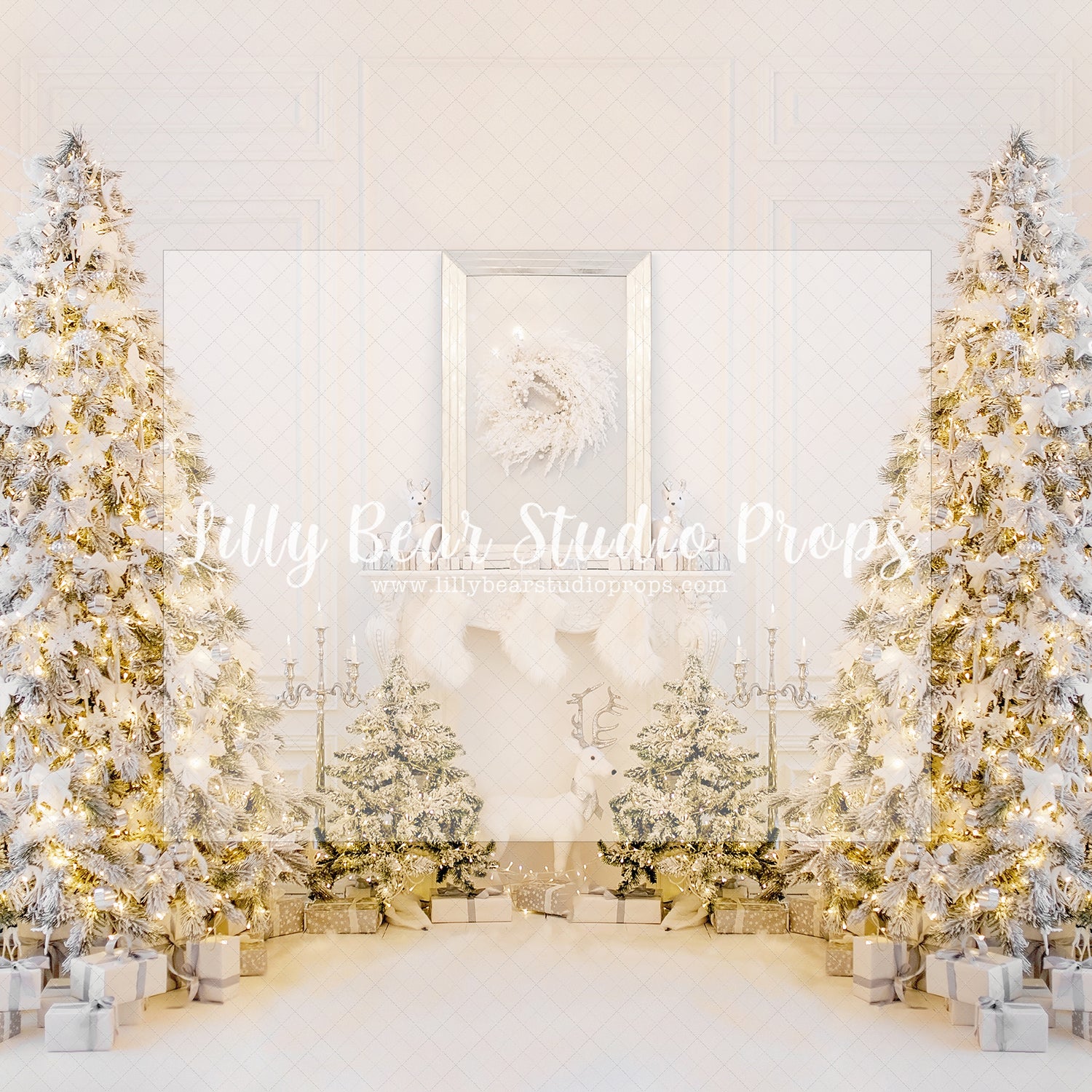 Golden Christmas House - Lilly Bear Studio Props, christmas, Cozy, Decorated, Festive, Giving, Holiday, Holy, Hopeful, Joyful, Merry, Peaceful, Peacful, Red & Green, Seasonal, Winter, Xmas, Yuletide