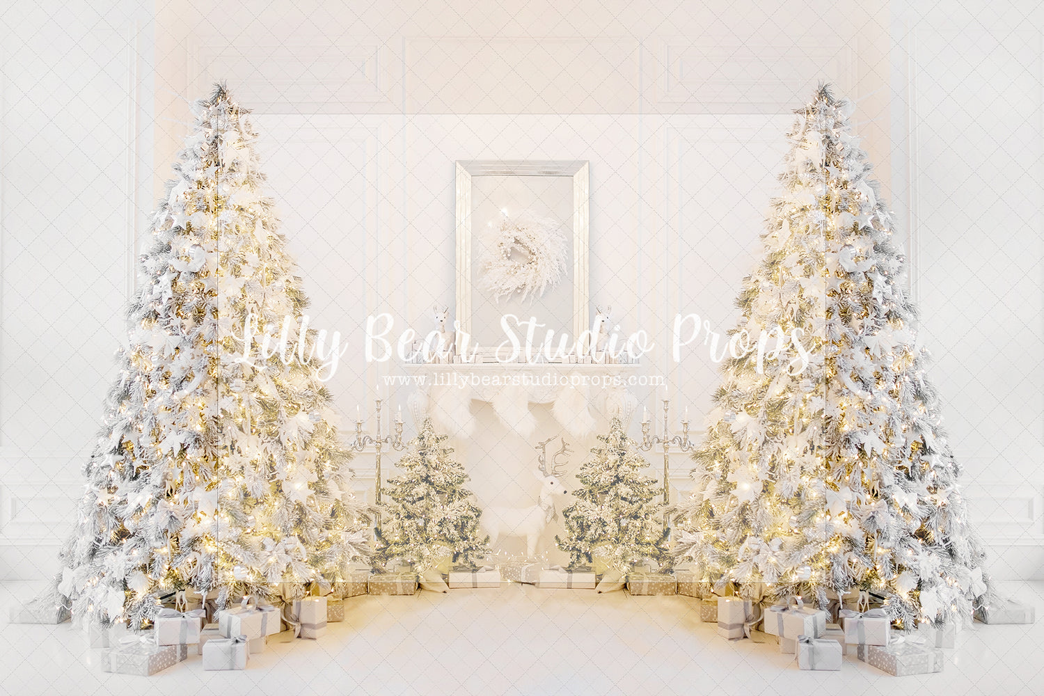 Golden Christmas House - Lilly Bear Studio Props, christmas, Cozy, Decorated, Festive, Giving, Holiday, Holy, Hopeful, Joyful, Merry, Peaceful, Peacful, Red & Green, Seasonal, Winter, Xmas, Yuletide