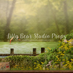 Gone Fishing Dock - Lilly Bear Studio Props, critters, dock, FABRICS, fish, fish net, fish scales, fishing, fishing dock, fishing rod, fishy, forest, forest animals, fox, go fish, gold fish, gone fishing, little wild one, march, pond, raccoon, squirel, trees, wild, wild one