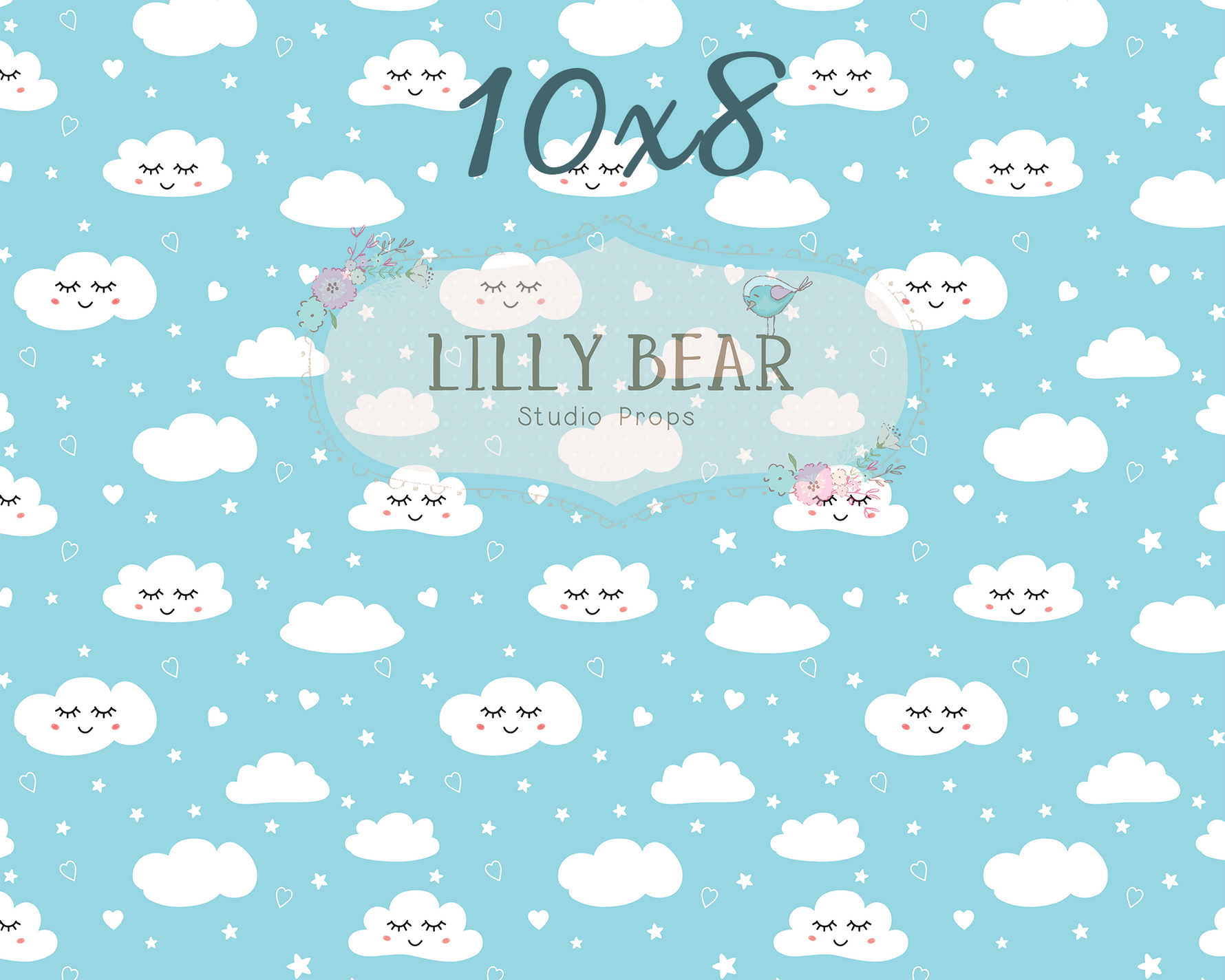 Good Night Little One by Lilly Bear Studio Props sold by Lilly Bear Studio Props, bed time - boy - cloud pattern - clou