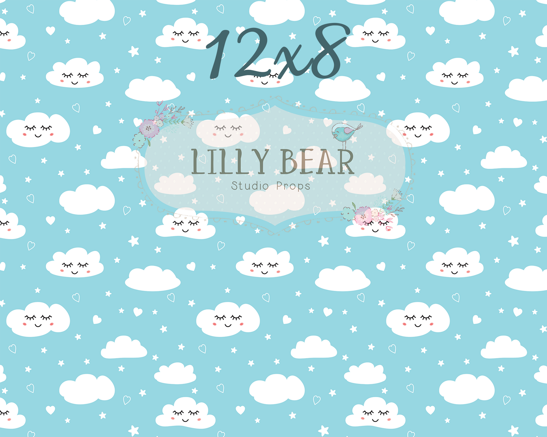 Good Night Little One by Lilly Bear Studio Props sold by Lilly Bear Studio Props, bed time - boy - cloud pattern - clou