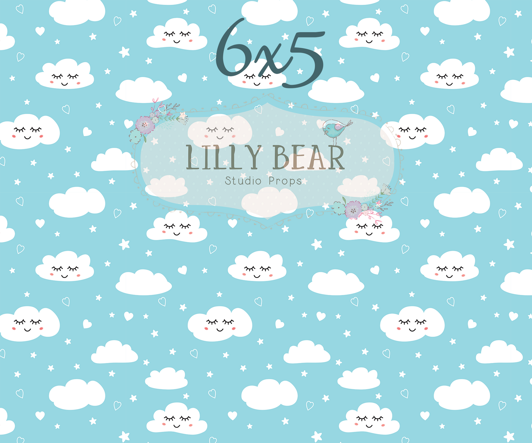 Good Night Little One by Lilly Bear Studio Props sold by Lilly Bear Studio Props, bed time - boy - cloud pattern - clou
