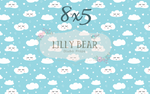 Good Night Little One by Lilly Bear Studio Props sold by Lilly Bear Studio Props, bed time - boy - cloud pattern - clou