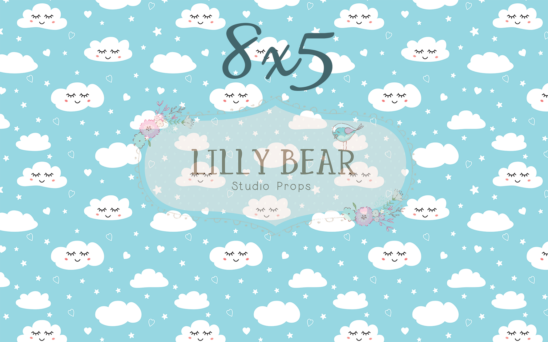 Good Night Little One by Lilly Bear Studio Props sold by Lilly Bear Studio Props, bed time - boy - cloud pattern - clou