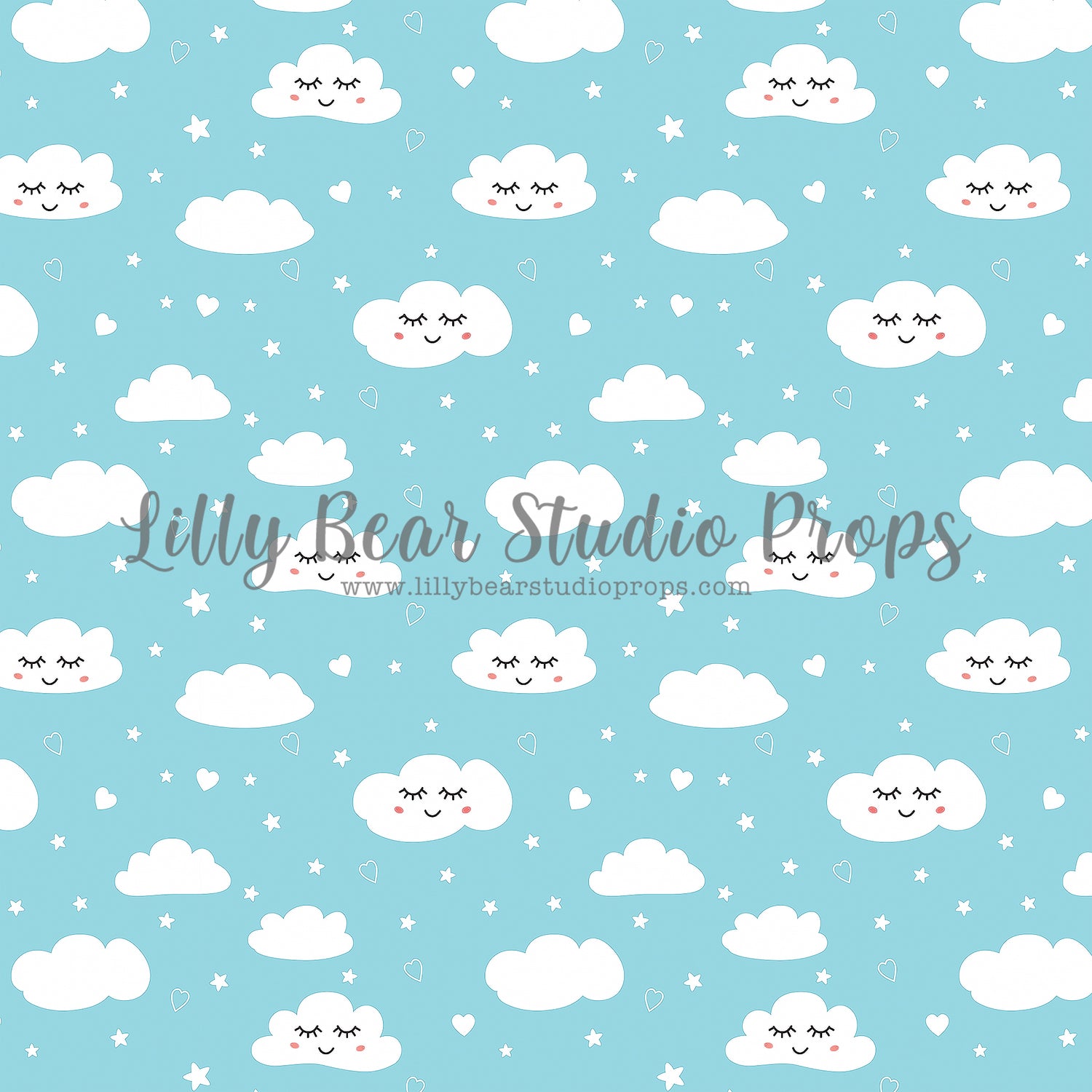 Good Night Little One by Lilly Bear Studio Props sold by Lilly Bear Studio Props, bed time - boy - cloud pattern - clou