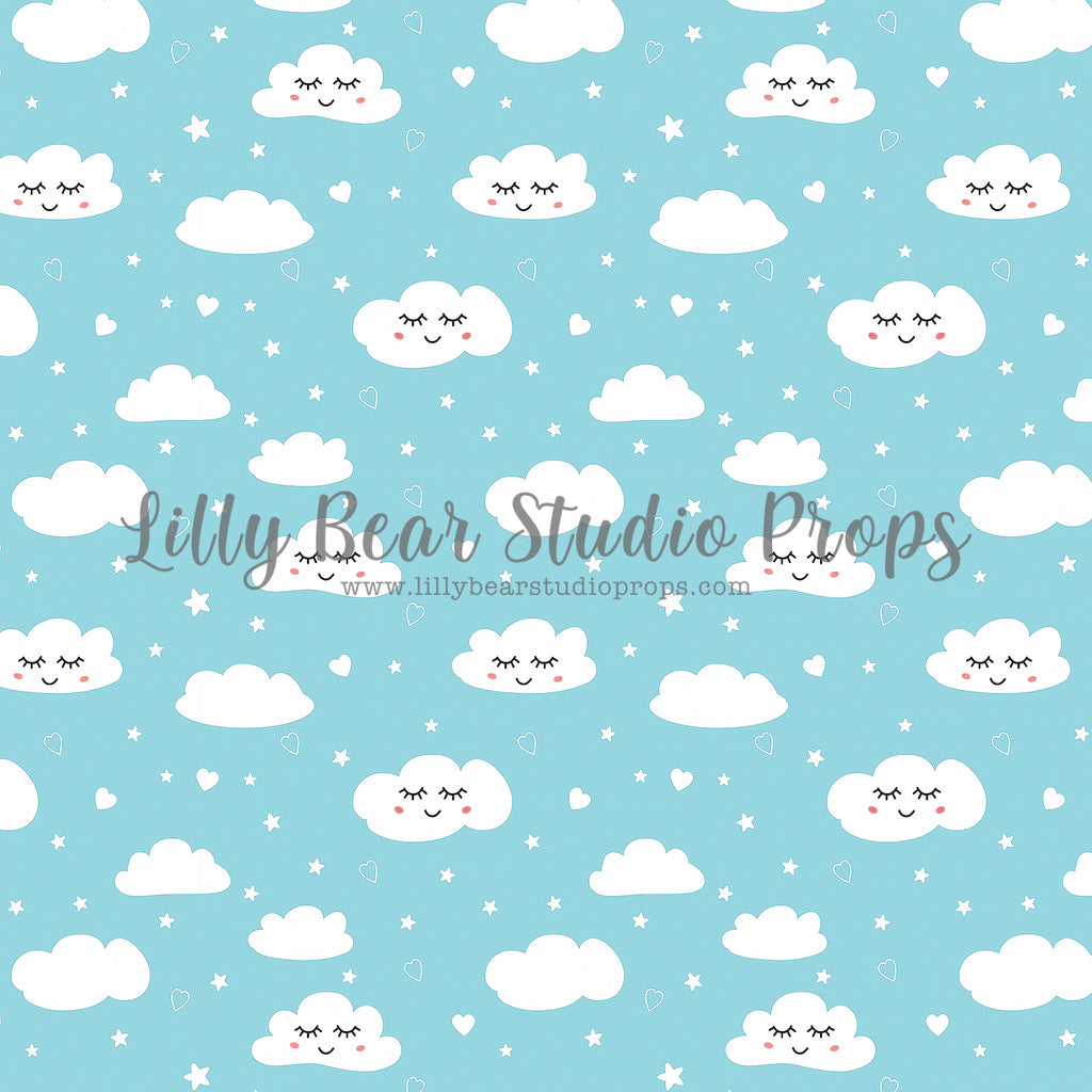 Good Night Little One by Lilly Bear Studio Props sold by Lilly Bear Studio Props, bed time - boy - cloud pattern - clou